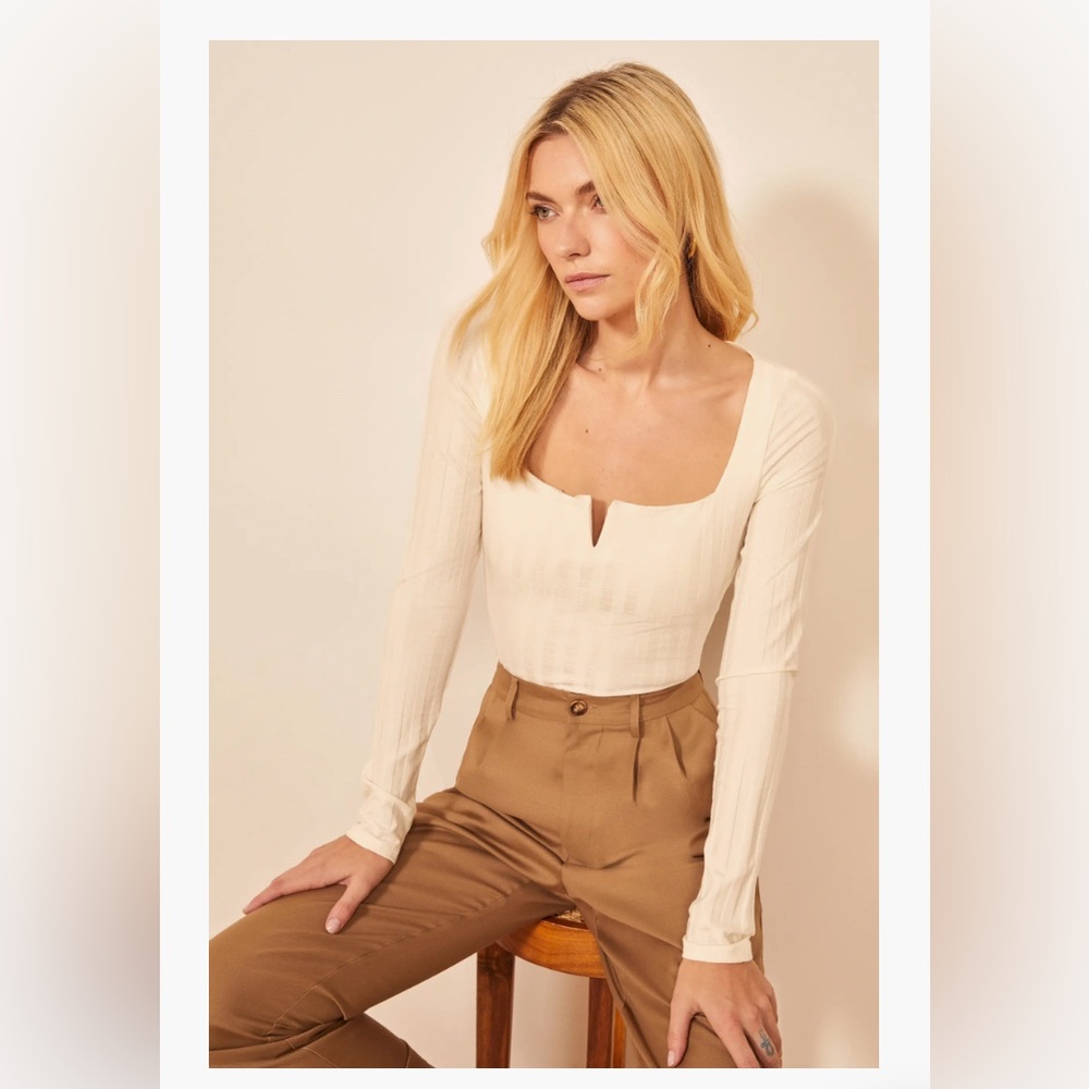 Reformation // Delancey Knit Top in Ivory *NWT*